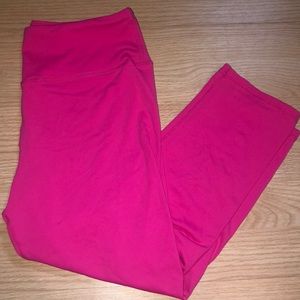 Bright Pink Capri Leggings